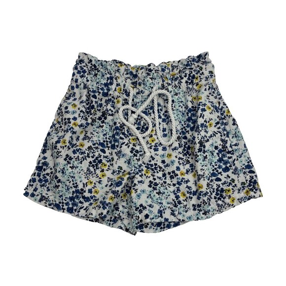A.N.A A New Approach Womens S Linen Blend Floral Drawstring Shorts Casual Summer - Picture 1 of 6